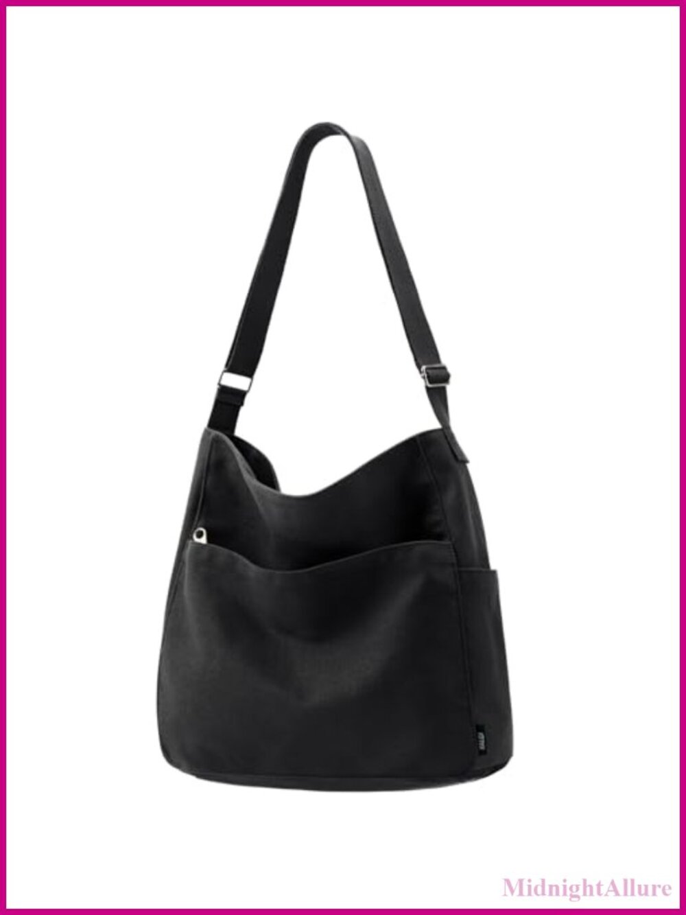 Canvas Tote Bag Zipper Large Crossbody Shoulder Messenger Bag